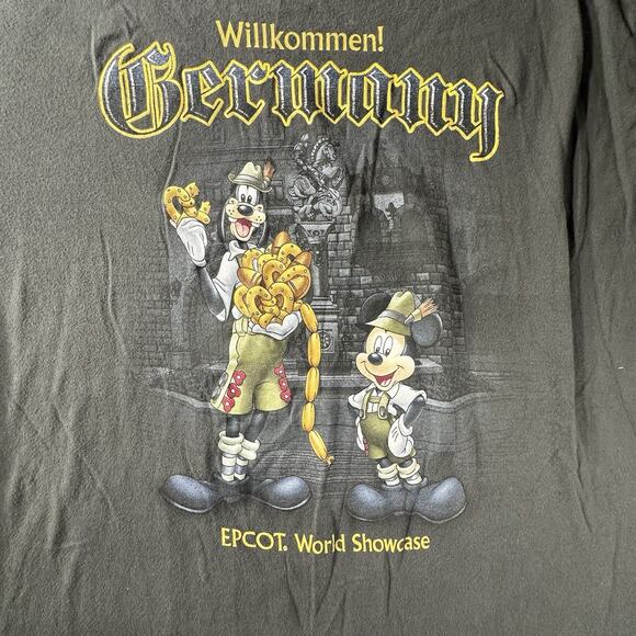 Vintage Epcot Germany World Showcase T-Shirt With Goofy & Mickey Graphic XL - Picture 2 of 7